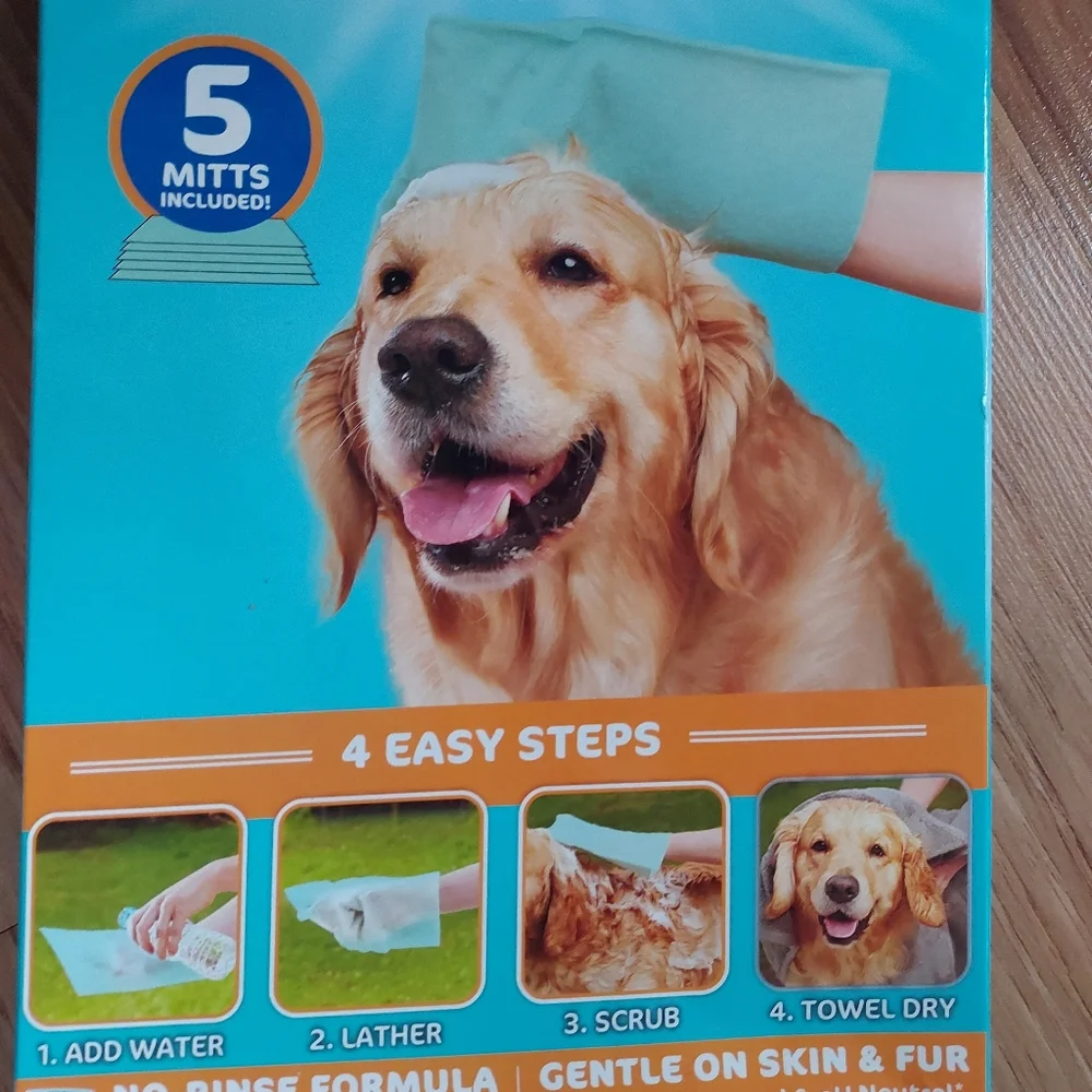 Pet Fresh Wash Mitts No Rinse Pet Cleaner New
